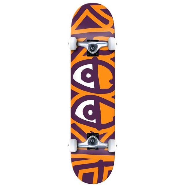 Krooked Skateboards Big Eyes Too Orange Complete Skateboard 8.25