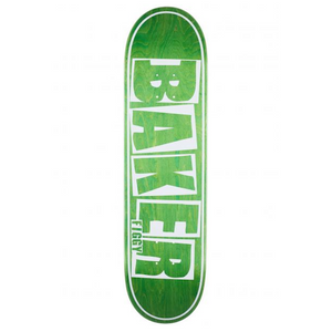 Baker Skateboards Figgy Brand Name Green Veneer Skateboard Deck 8.25"