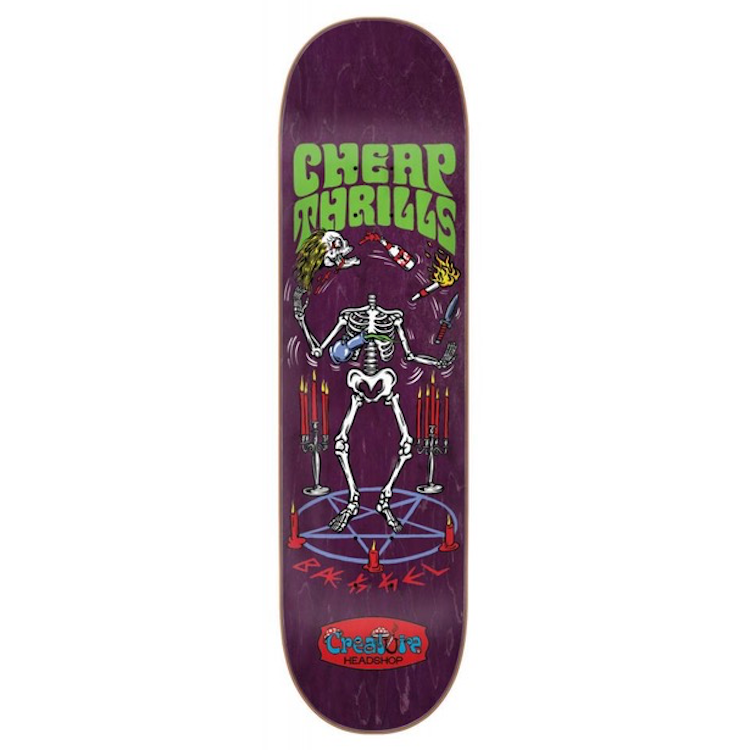 Creature Skateboards Baekkel Cheap Thrills Powerply Skateboard Deck 8.375