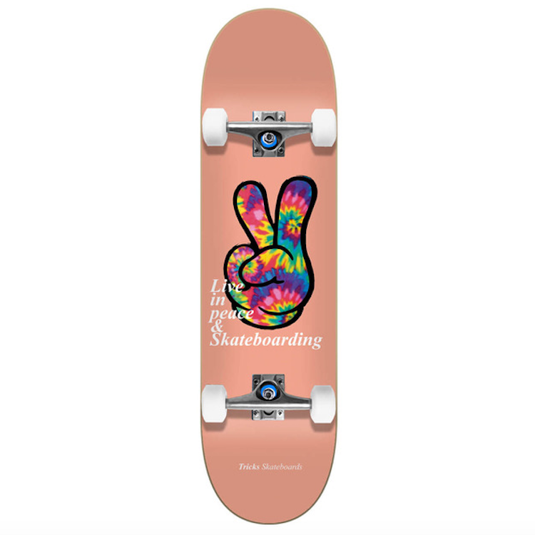 Tricks Skateboards Peace Complete Skateboard 7.75