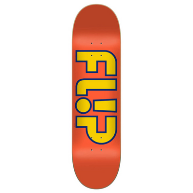 Flip Skateboards Team Outlined Orange Skateboard Deck 7.75