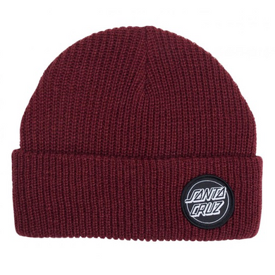Santa Cruz Outline Dot Beanie Burgundy