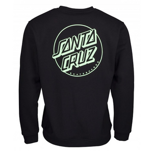 Santa Cruz Opus Dot Stripes Crew Sweatshirt Black/Mint