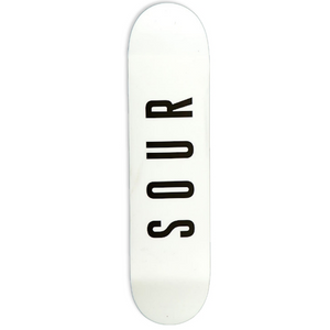 Sour Skateboards Army Skateboard Deck White 8.25"