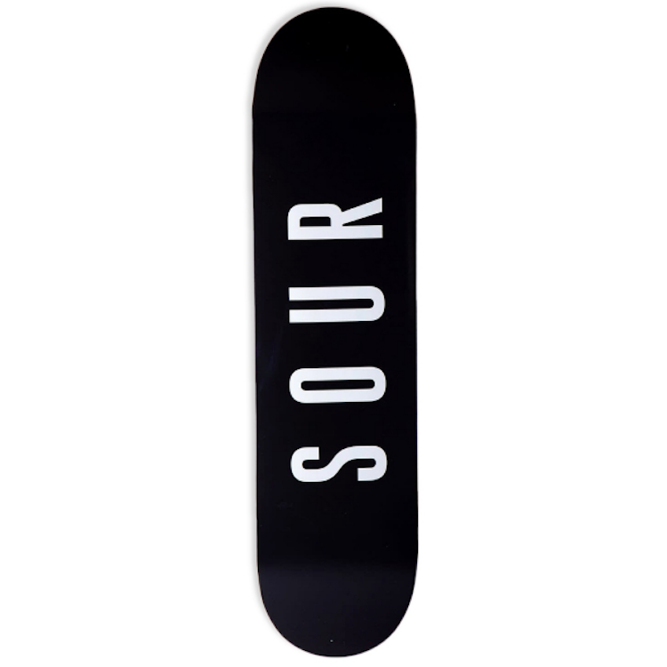 Sour Skateboards Army Skateboard Deck Black 7.75