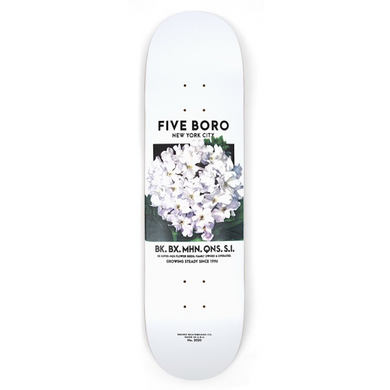 5Boro Flower Seed White Skateboard Deck 8.5