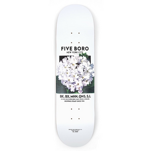 5Boro Flower Seed White Skateboard Deck 8.5"