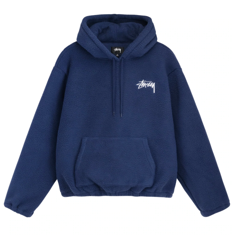 Navy stussy hoodie sales
