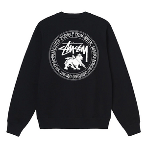 Stussy Rasta Dot Crewsweat Black