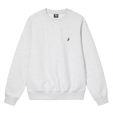 Stussy Swirl Applique Crewsweat Ash Heather