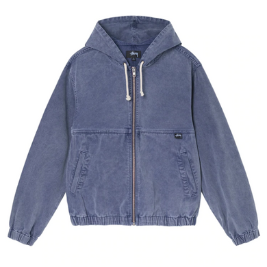 Stussy Stone Washed Canvas Work Jacket Blue