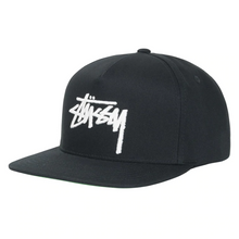 Stussy Big Stock Logo Point Crown Cap Black