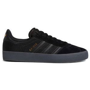 Adidas gazelle black sale and gold suede