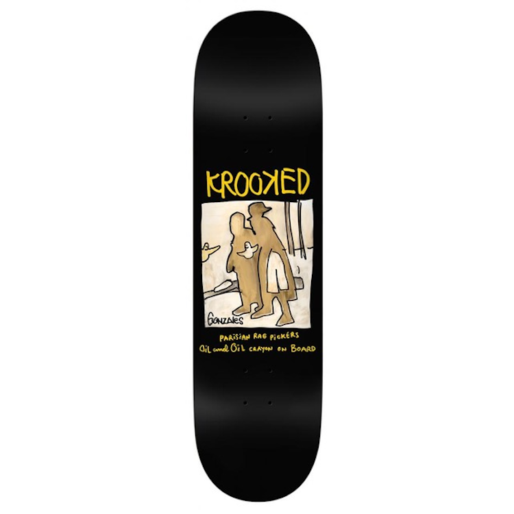 Krooked Skateboards Gonz Oil And Crayon Skateboard Deck 8.75
