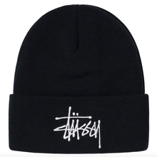Stussy Basic Logo Thinsulate Embroidered Cuff Beanie Black