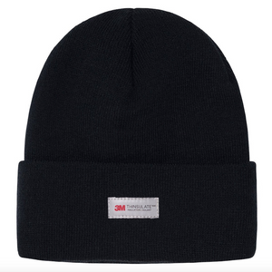 Stussy Basic Logo Thinsulate Embroidered Cuff Beanie Black