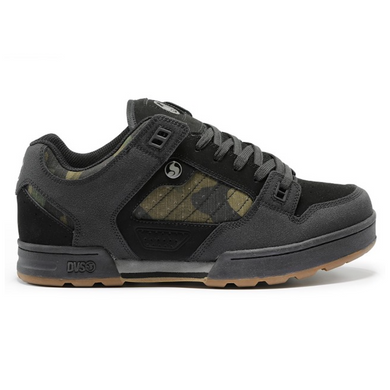 DVS Militia Snow Black/Camo Nubuck Leather Shoes