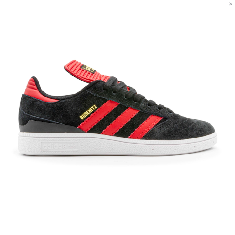 Adidas Skateboarding Busenitz Core Black/Scarlet/Gold Metallic Shoes