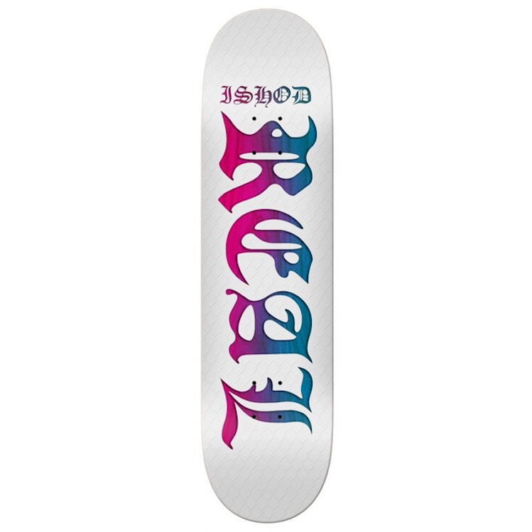 Real Skateboards Ishod Pro Bold White Skateboard Deck 8.38