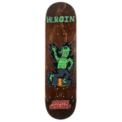 Heroin Skateboards Aaron Wilson Dead Toons Skateboard Deck 8.5