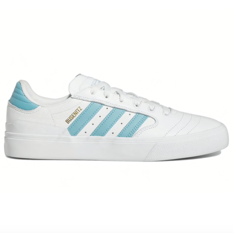 Adidas Skateboarding Busenitz Vulc II Cloud White/Preloved Blue/Gold Metallic Shoes