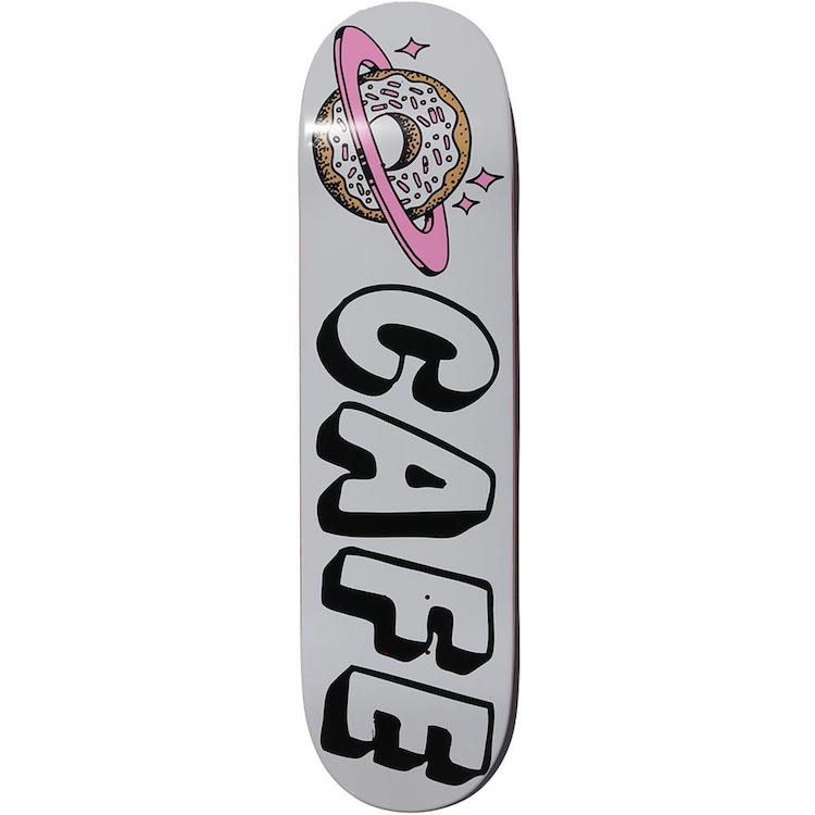 Skateboard Cafe Planet Donut White Skateboard Deck 8.5