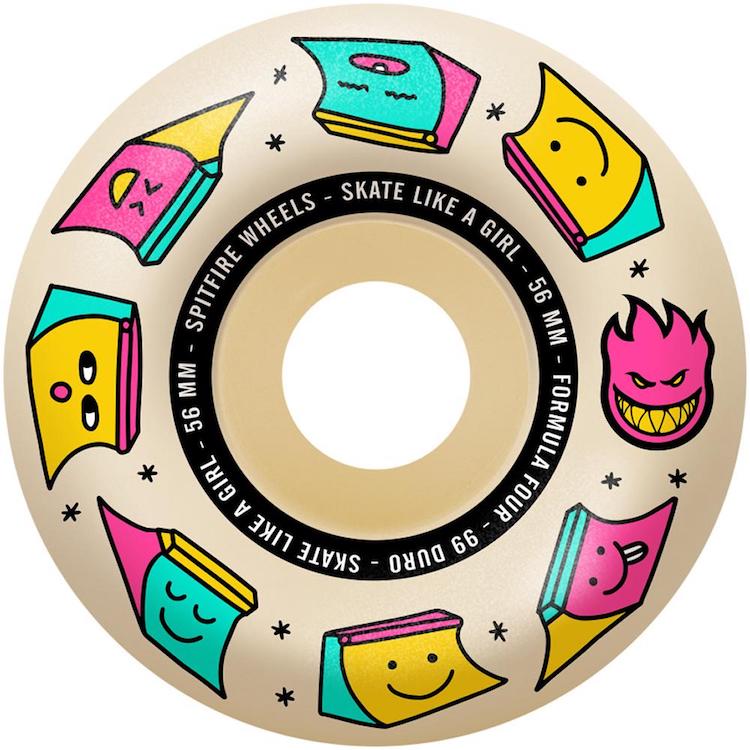 Spitfire Wheels Formula Four Like A Girl Radial Skateboard Wheels 99a 56mm