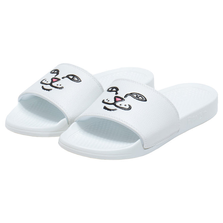 RIPNDIP Lord Nermal Face Slides White