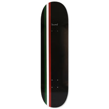 Skateboard Cafe Stripe Black/Burgundy/White/Forest Skateboard Deck 8.25"