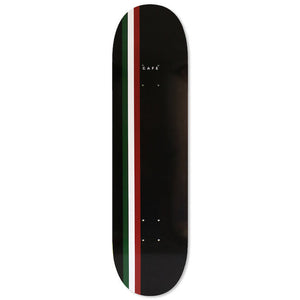 Skateboard Cafe Stripe Black/Burgundy/White/Forest Skateboard Deck 8.0"