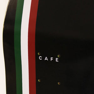 Skateboard Cafe Stripe Black/Burgundy/White/Forest Skateboard Deck 8.0"