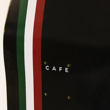 Skateboard Cafe Stripe Black/Burgundy/White/Forest Skateboard Deck 8.25"