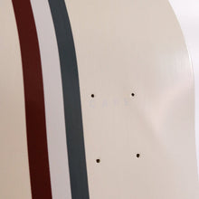 Skateboard Cafe Stripe Cream/Burgundy/White/Navy Skateboard Deck 7.75"