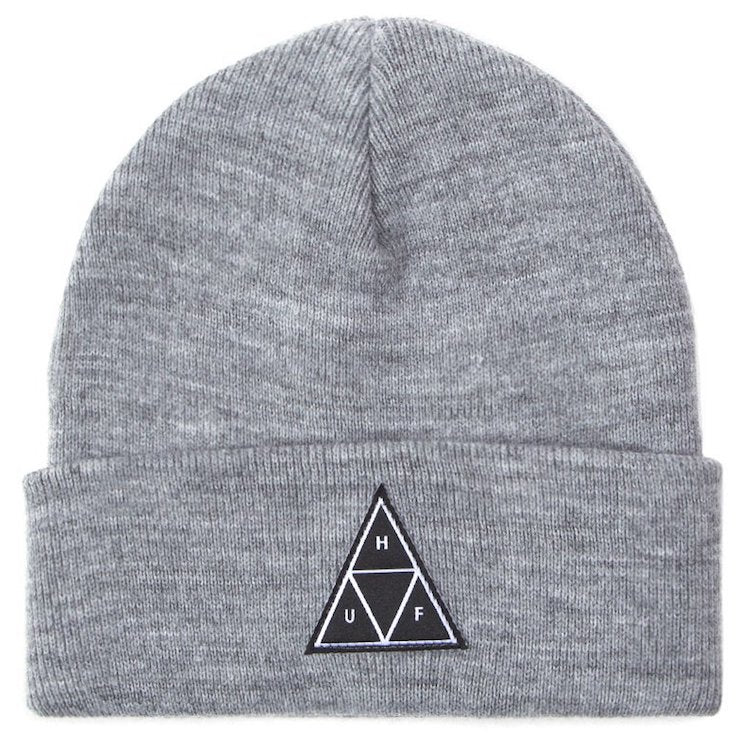HUF Triple Triangle Beanie Grey Heather