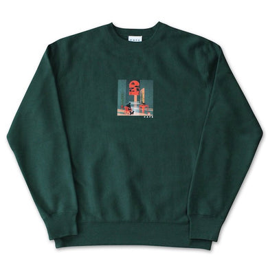 Skateboard Cafe Endure Crew Sweatshirt Forest Green