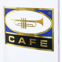 Skateboard Cafe Trumpet Logo Black/Gold Skateboard Deck 8.25"