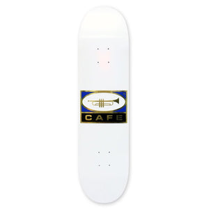 Skateboard Cafe Trumpet Logo Black/Gold Skateboard Deck 8.25"