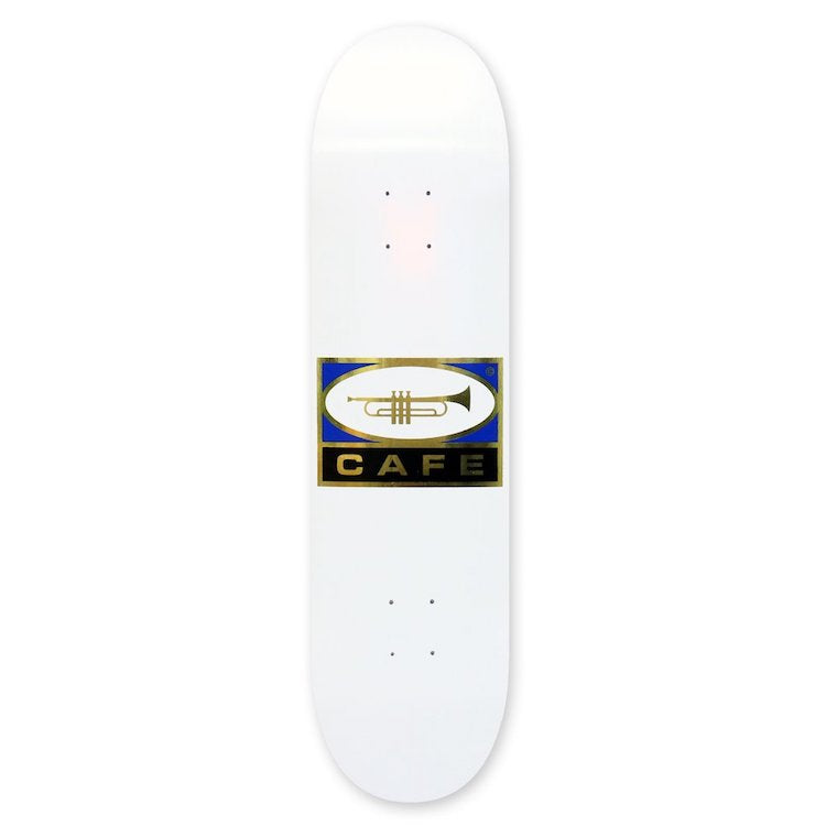 Skateboard Cafe Trumpet Logo Black/Gold Skateboard Deck 8.25