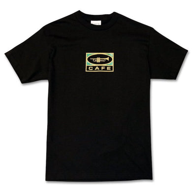 Skateboard Cafe Trumpet Logo T-Shirt Black
