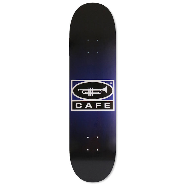 Skateboard Cafe Trumpet Logo Navy/Black Fade Skateboard Deck 8.5