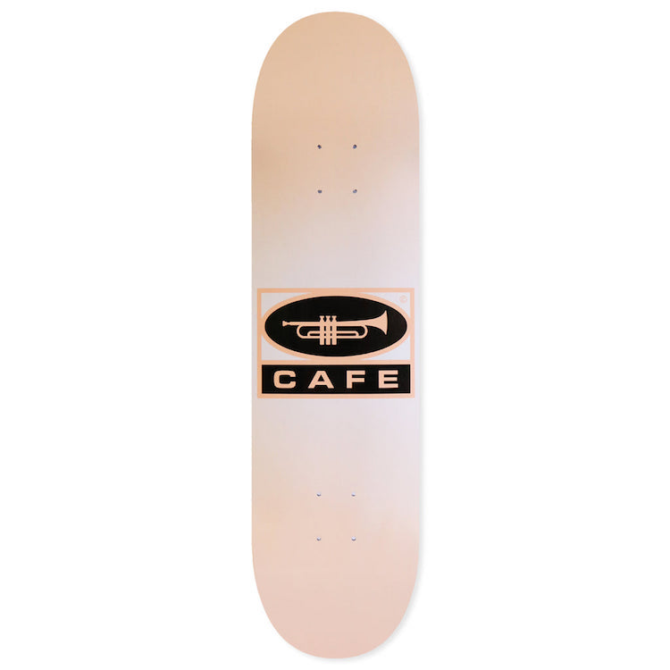 Skateboard Cafe Trumpet Logo Peach/White Fade Skateboard Deck 8.25