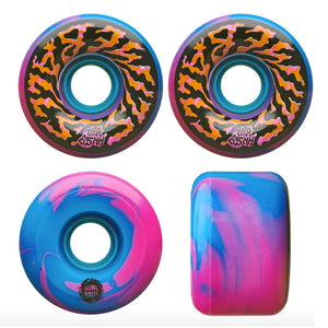 Slime Ball Wheels Swirly Swirl Pink/Blue Skateboard Wheels 78a 65mm