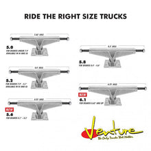 Venture Trucks "Awake TM EDT" Raw Skateboard Trucks 5.6