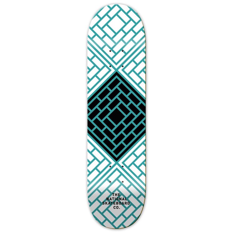 The National Skateboard Co. Classic Blue Skateboard Deck 8