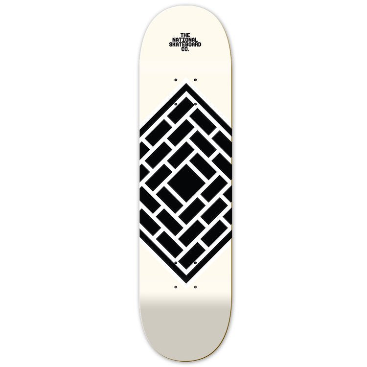 The National Skateboard Co. Classic Cream Skateboard Deck 8