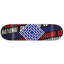 The National Skateboard Co. Logo Slant Black Skateboard Deck 8"