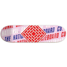 The National Skateboard Co. Logo Slant Pink Skateboard Deck 8.25"