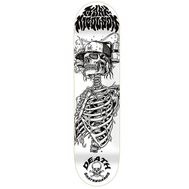Death Skateboards Mark Nicolson Beer Helmet Skateboard Deck 8.5