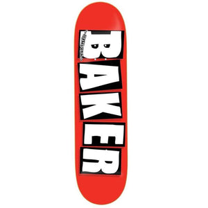 Baker Skateboards Brand Logo Red/White Skateboard Deck 8.25"