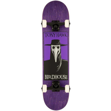 Birdhouse Skateboards Stage 3 Plague Doctor Purple Complete Skateboard 7.5